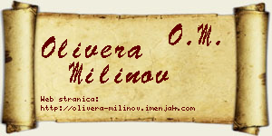 Olivera Milinov vizit kartica